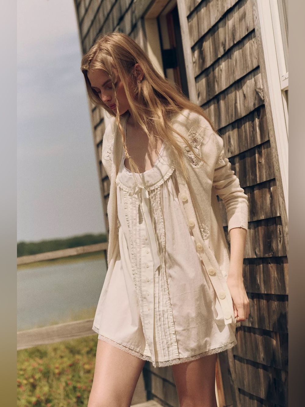 For Love & Lemons Venetia cotton slip dress Size Small NWT - Picture 9 of 15